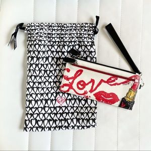 NWOT Brighton Wearing Red Triple Zip Pouch